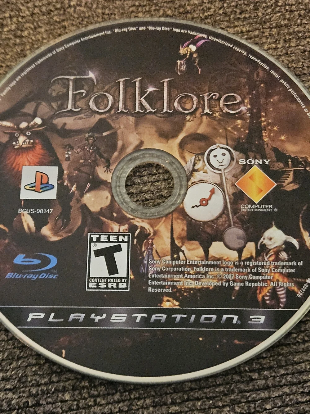 Folklore Sony PlayStation 3 PS3 2007 Video Game Complete Vintage Retro RARE!